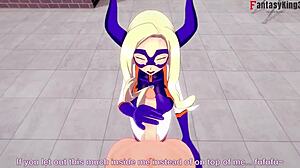 yu takeyama gives super sexy blowjob on the roof in boku no hero short