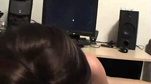 Slutty Girlfriend Sucks Dick in Underwear