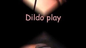 hot young crossdresser pounds dildo hard!