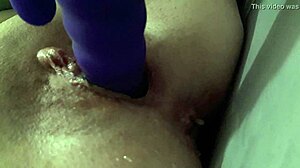 German amateur squirts mega with homemade dildo