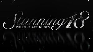 Beautiful blonde masha fingers her shaved pussy naked!