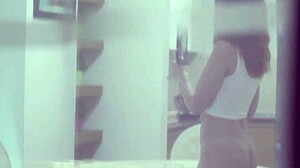 Spying on Jeny Smith Taking Nude Selfies Through Window While Teasing