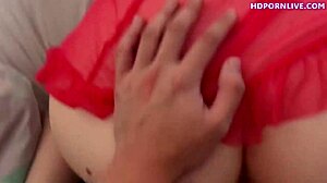 Horny Guy Tapes Big Titty Wife!