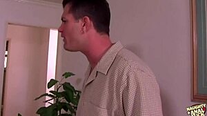 Hardcore anal punishes cheating busty blonde with cum facial.