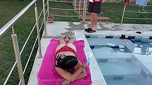 how nice to swim in the pool with my stepfather