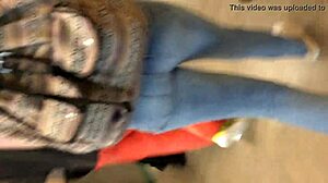 Candid hidden voyeur footage of ass.