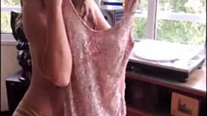 european babe in satin lingerie gets fucked with blowjob rimming pov