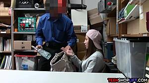 Security guard boldly catches tiny teen stealing from the store