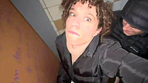 Stepmom's wild public bathroom fuck with stepson, so hot! 🔥