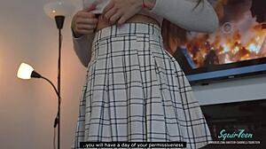 Extra Small Latina Stepsister Fucked Hard In Skirt Before Walk