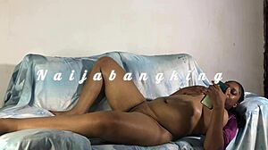 Beautiful Blonde Giving Intense Blowjob To Naijabangking's Big Black Cock