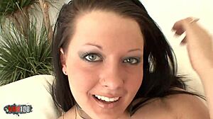 a good preparation with glass toy then deep her rear