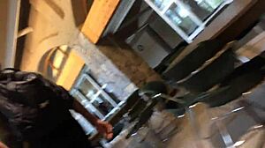 Candid hidden voyeur footage of ass.