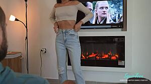 Extra Small Latina Stepsister Fucked Hard In Skirt Before Walk