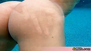 beautiful busty anissa kate got out of the pool then gets her perfect and tight milf pussy fucked 😍