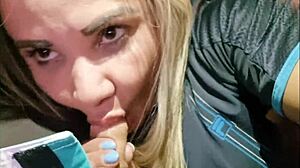 bianca naldy relaxes with cumshot in car