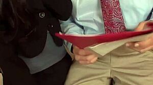 Exotic Petite Babe Seduces Accountant with Blowjob and Doggystyle Action