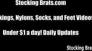 want to watch me slip into these hot black stockings and tease you?