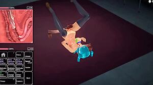 Blue Haired Teen With Big Boobs Gets Gangbanged In Anime Style