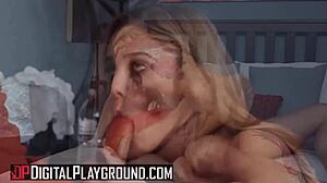 Kali Roses Damon Dice - Turndown Service Episode 1 - Digital Playground, petite blonde sucking cock in hardcore fetish blowjob.