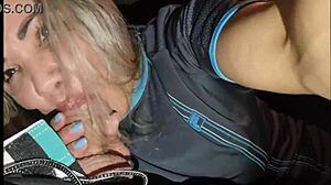 bianca naldy relaxes with cumshot in car