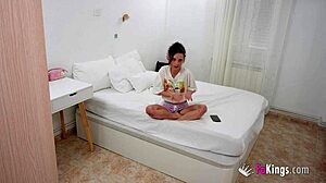 Crazy Spanish Babe Massy Traps Panty-Sniffer Flatmate For Rough Sex