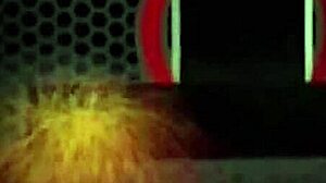 Vicky Vette sucks big cock in blue bikini by poolside