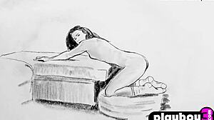 gorgeous milf striking hot poses before striptease