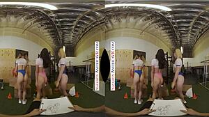 naughty america - aiden ashley, jazmin luv, lily larimar shock trainer with wild moves 😜