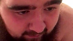 young gay chub sucks and rides dildo