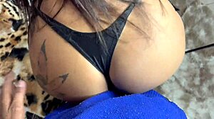 Skinny babe returns for anal with big black cock.