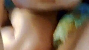 Sexy wife sucks her husband's cock in amateur fucking session.