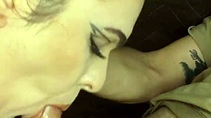 Sexy wife sucks her husband's cock in amateur fucking session.