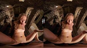 Jenny explores her wild side in dark room VR