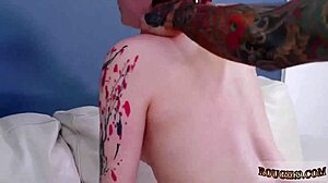 First Time Anal Bondage on Desk with Vibrator