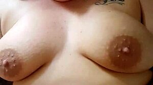 Hey, wanna see my ex-girlfriend's natural tits get a facial?