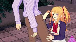 Hoshino Ruby Hentai: Big Cock Pussy Fucking And Cumshot!