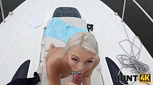 hunt4k boat trip turns into czech teen pov fun with blonde 😜