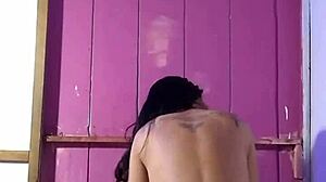 Eating the tasty Brazilian amateur's big pussy.