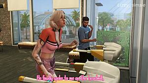 Bonde Gets Fucked In The Gym With Blowjob And Cum In 3D Animation