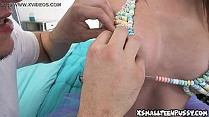 Cece Capella's Dress-Up Party with Petite 18+ Brunette Teen Tits