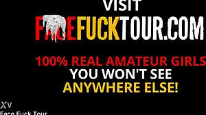 the brunette slobbers during pov deep throat