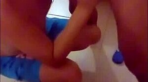 Twink showcases big dick in solo gay scene.