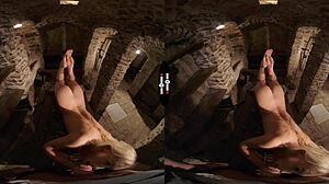 Jenny explores her wild side in dark room VR