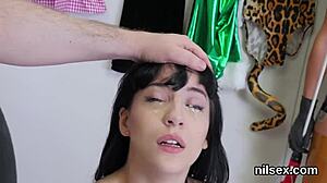 Nasty Teen 18+ Endures Brutal Ass-to-Mouth in Harsh Madhouse Therapy
