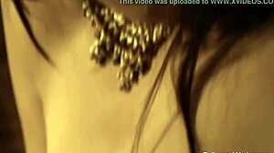 Erotic brunette dancer teases with nude moves