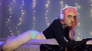 Trans Shemale Gamer Girl Loses Bet