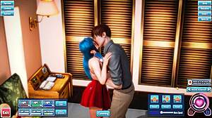 Blue Haired Beauty Fucked Hard And Silly In Intense Session