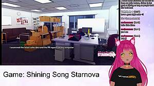 vtuber lewdneko plays game, revealing ass in hentai style part 1.