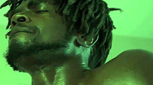 Ebony Daddy Discovers Boyfriend Naked In Bed, Ready For Rough Face Fucking